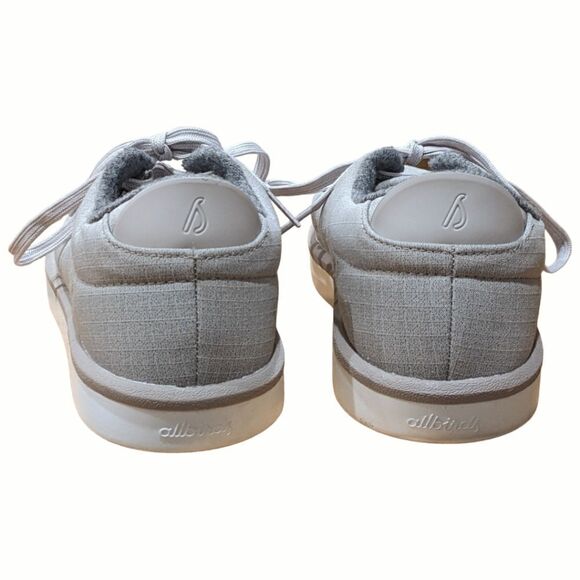 Allbirds Women's Wool Piper Woven - Pewter Grey/Blizzard Sneakers Lace Up Size 9 - Picture 10 of 13